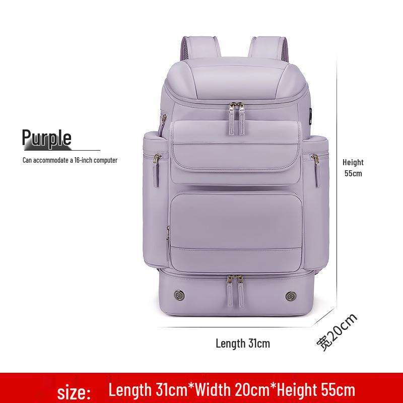 Men’s Large Capacity Sports Travel Backpack: Lightweight, Wet/Dry Separation, Business Trip & School Computer Bag
