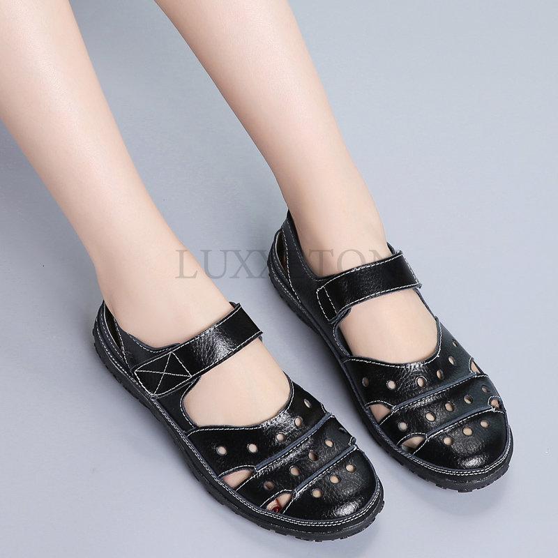 Women Sandals Leather Comfortable Beach Outdoor Women Shoes New Fashion Ladies Casual Outdoor Female Sneakers Large Size 35-42