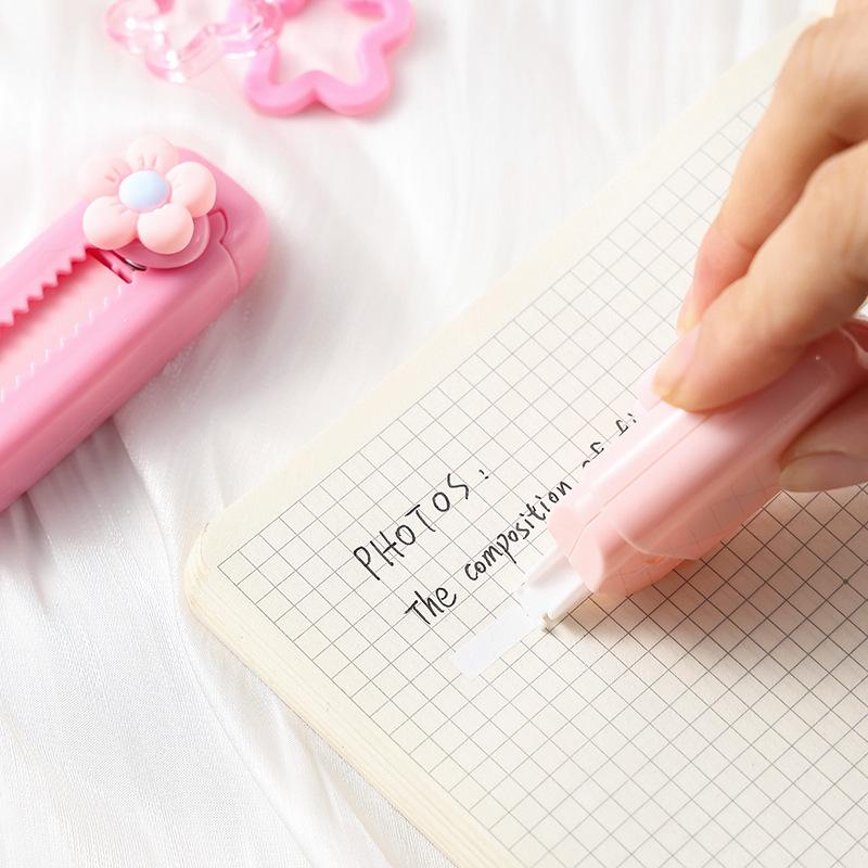 7Pcs/Set Flower Series Stationery Eraser Set Cute Student Gift Pack Learning Supplies Kit Practical Reward Small Gift for Kids Children