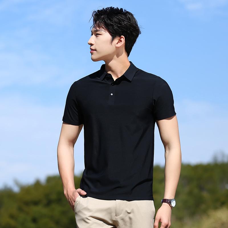 Plus Size 8XL Ice Silk Polo Shirt Short Sleeved Summer Outdoor Ice T-shirt Business Shirt Lapel T-shirt