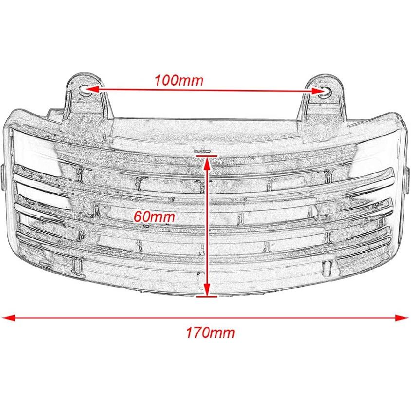 HDBUBALUS Tri-Bar Rear Fender LED Brake Tail Light Turn Signal Lamp Fit for Harley 2006-2009 Street Glide FLHX EFI FLHXI