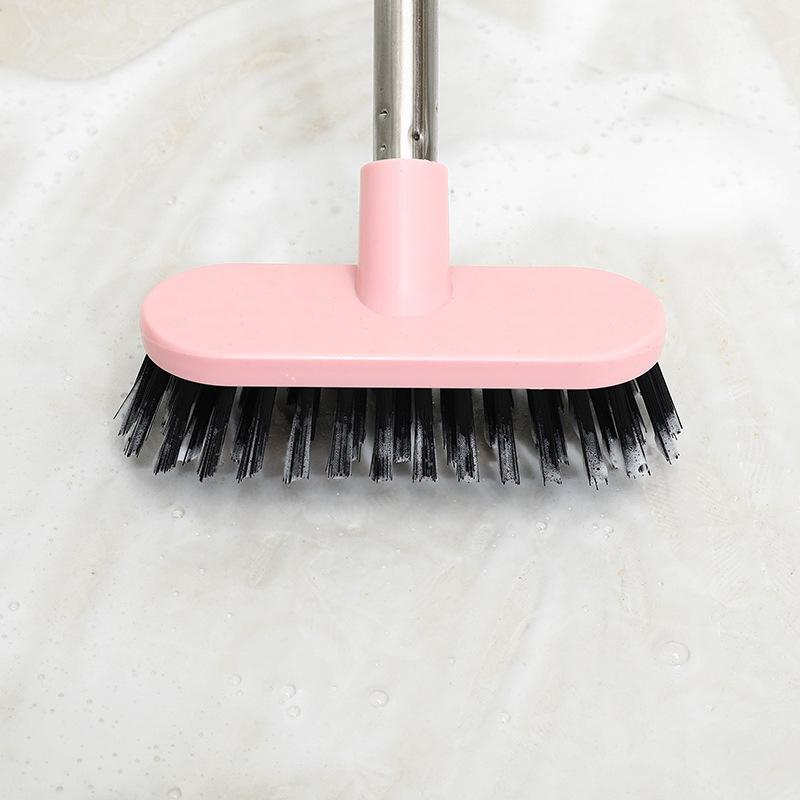 1PC long handle hard bristle floor brush, toilet brush floor wash brush, bathroom floor seam wall cleaning brush, tile cleaning artifact