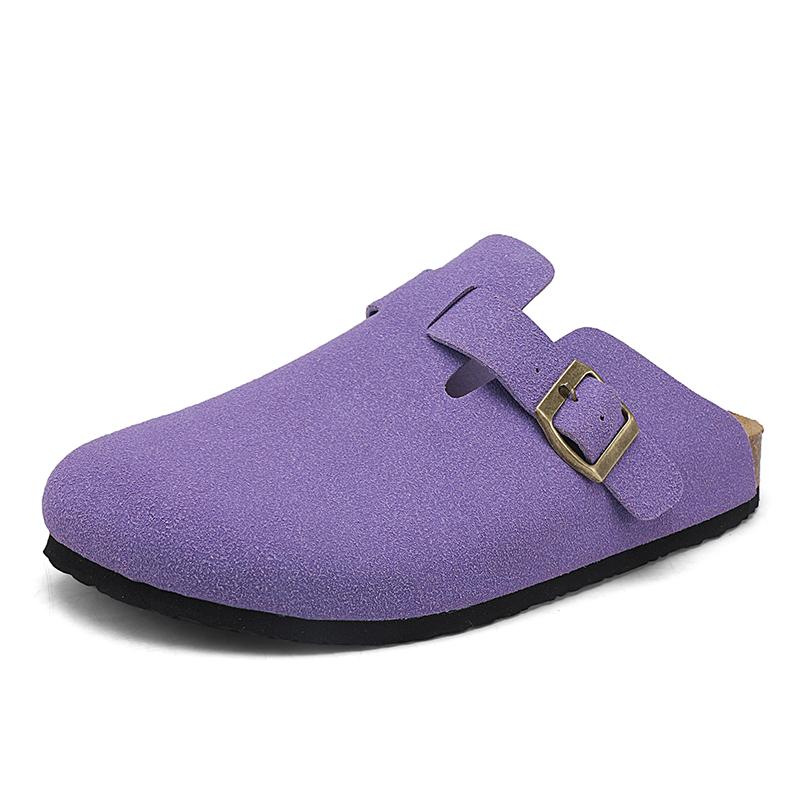 

Классические мужские кожаные летние шлепанцы Мягкие Легкие Слайды Мужские Повседневные Сандалии для Прогулок Уличные Мужские Шлепанцы-половинки Универсальные Шлепанцы 45 фиолетовый