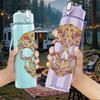 1PC Ornate Floral Skull Retro Art Print 750ml Portable Sports Water Bottle Leakproof Gym Outdoor Travel Drink Cup