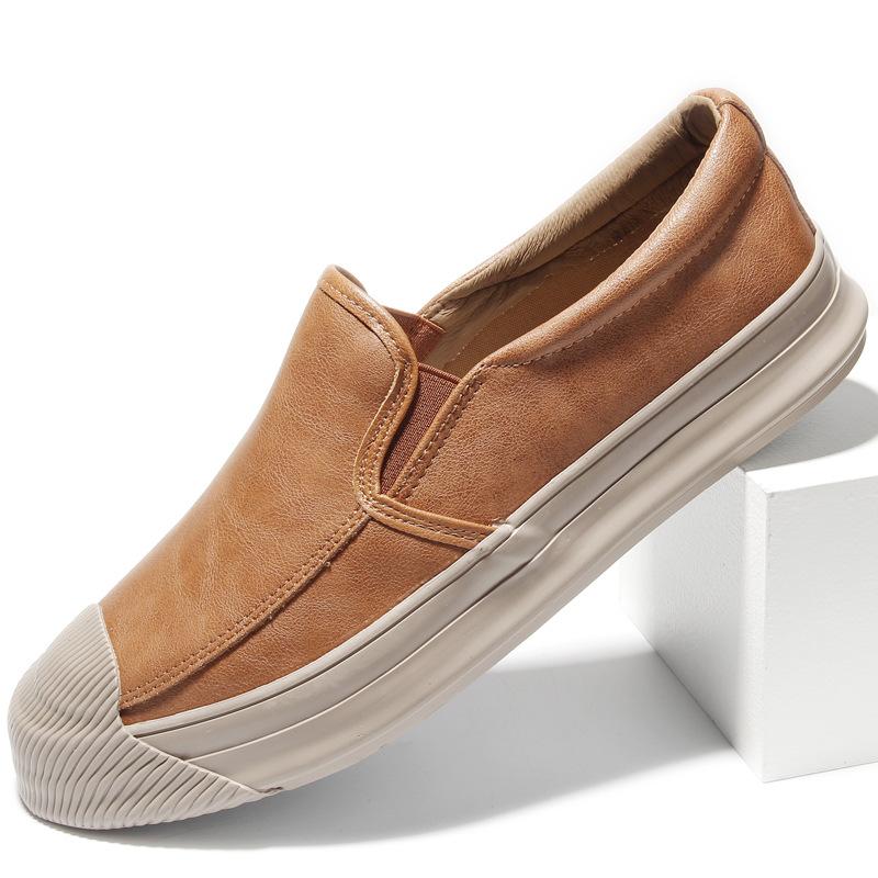 Men Leather Shoes Men Formal Shoe Ultra-Light Non Slip Comfort Wear-resistant Non Lace Up Male Casual Shoes Zapatos Para Hombres
