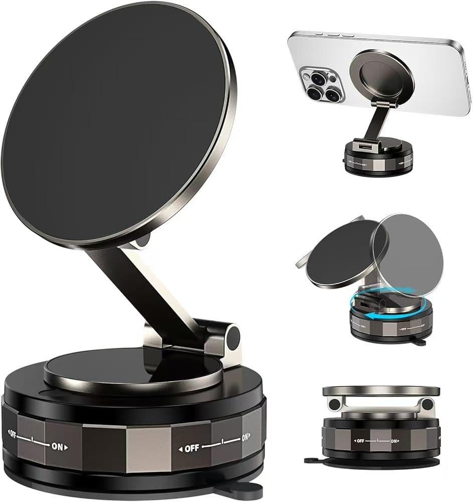 

2025 New Vacuum Magnetic desktop Mobile Phone Holder, 360° Rotatable and Foldable Design,Very Suitable for Desktop office чёрный