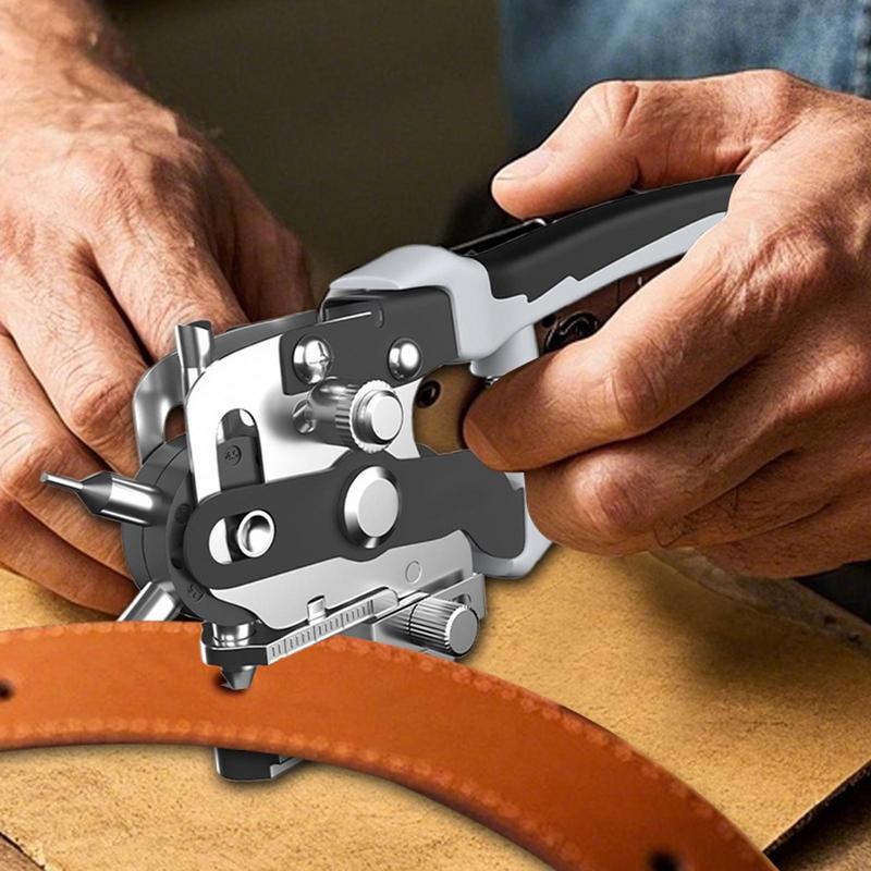 Multifunctional Hole Punch Eyelet Puncher Leathercraft Leather Belt Watchband Plastics Iron Sheet Round Hole Punch Cutter Dining