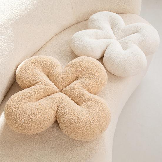 Throw Pillow Soft-touching Comfortable PP Cotton Stuffed Four Leaf Clover Shape Seat Cushion Home Decor