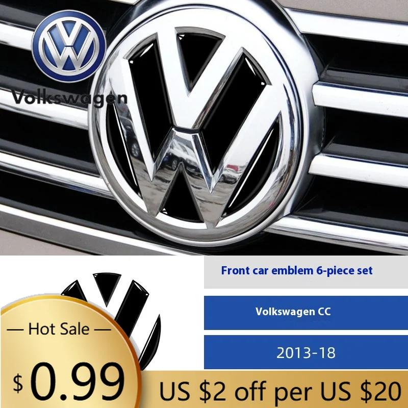 JQTYB1 For VW Volkswagen Jetta MK5 Golf Car Emblem Stickers Suitable for VW Volkswagen CC 2013-2018 Front And Rear Car Emblem Stickers
