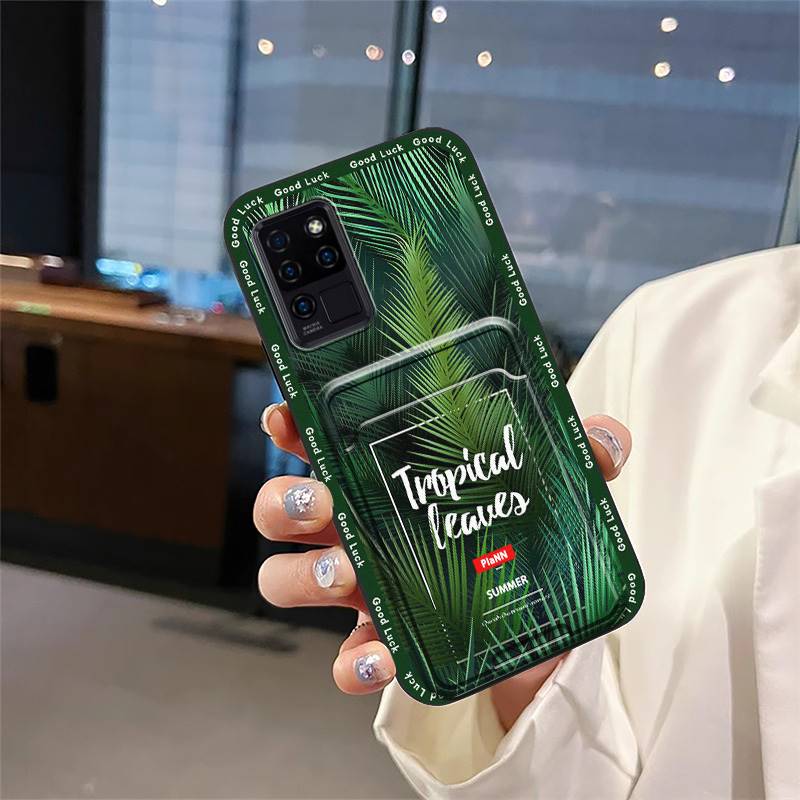 Graffiti Anti-knock Phone Case For Oukitel C21 Waterproof Anti-dust Back Cover Cute Soft Case Cover TPU Card Slot