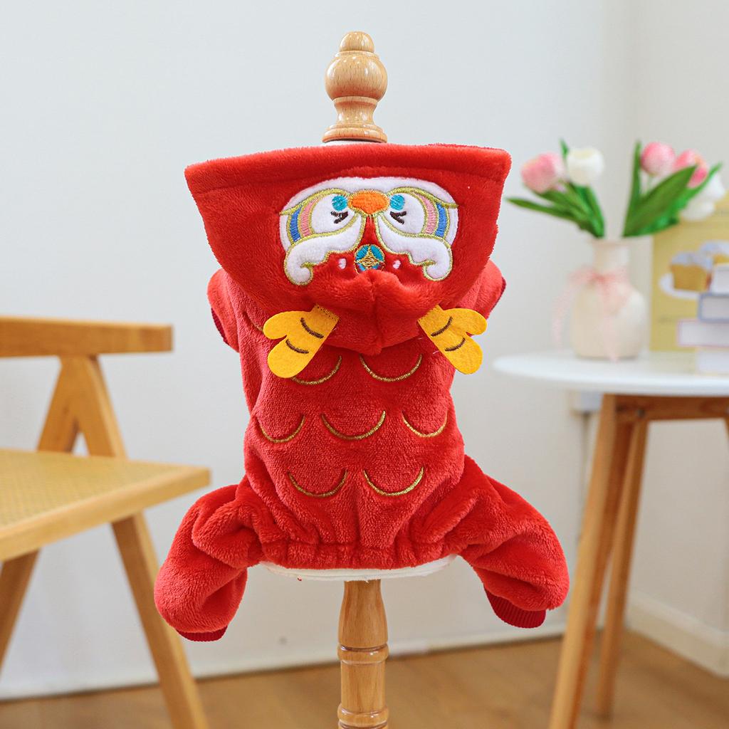 Winter Fleece-Lined Dog Cat Coat Warm Plush Puppy Kitten Clothes Costume Outfit Puppy Dog Clothes Dog Sweater for Large Dogs