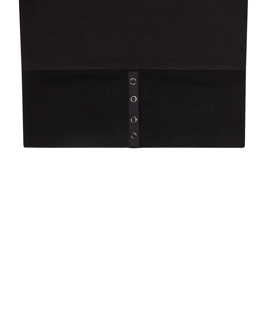 LUVISTRUE Ch Button Layered Tee(Black)