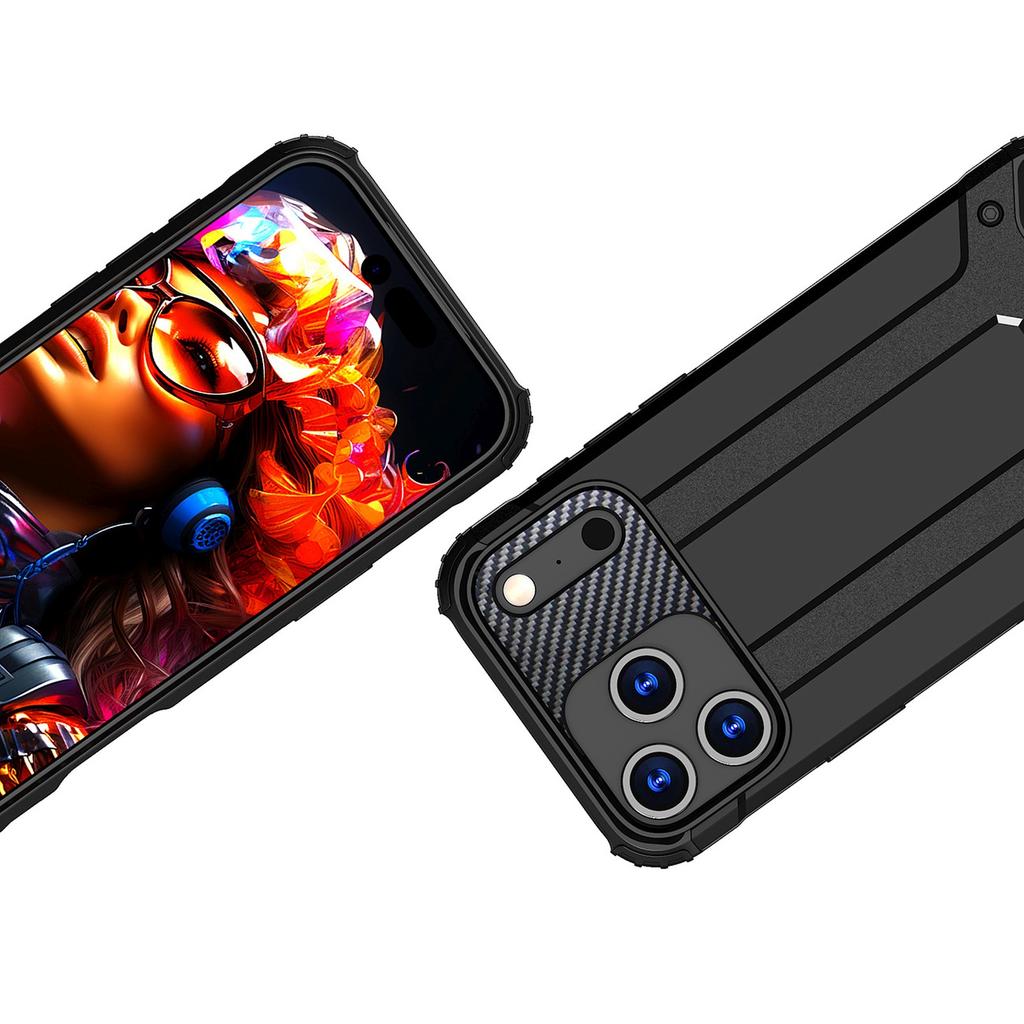Etui Pancerne Na iPhone 17 Pro Max Hybrid Armor - Czarne