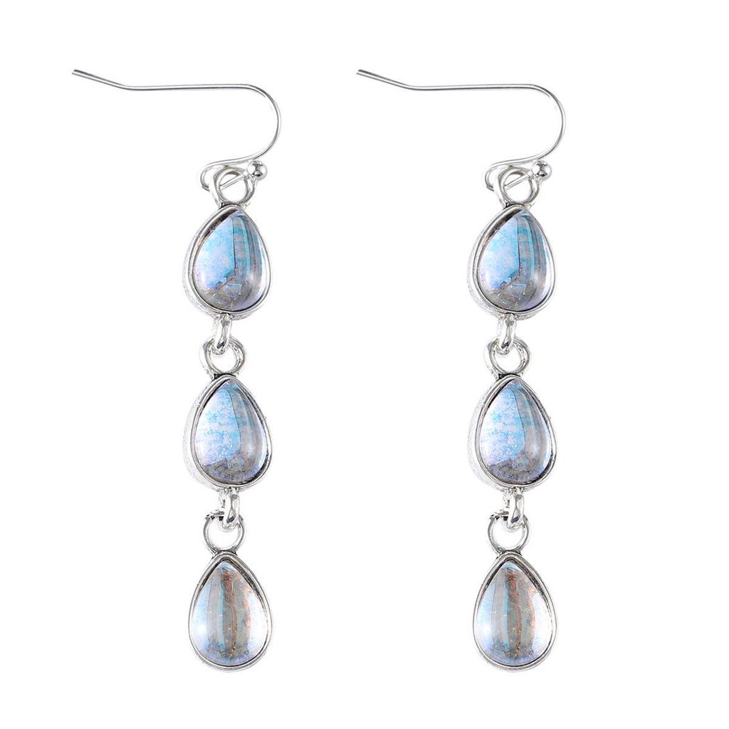 Boucles d'oreilles pendantes bohèmes avec pampilles en zircon - Bijoux polyvalents et colorés