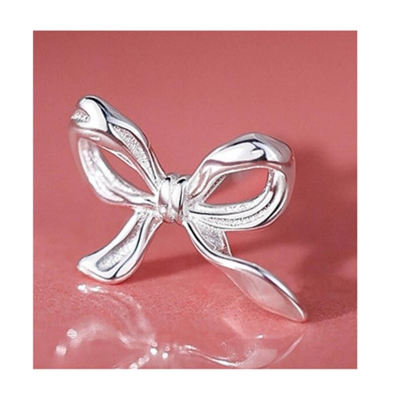 Bowknot Stud Earrings for Women Fashion Jewelry Mini Ear Studs Silver Color Stud