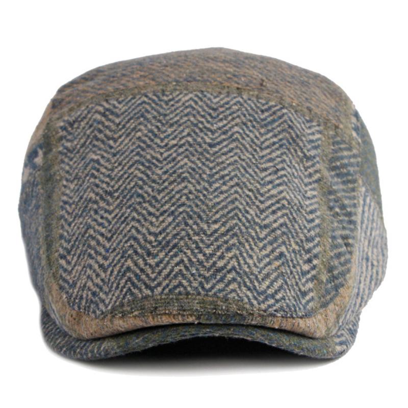 HT4091 Men Women Beret Cap Autumn Winter Hat for Men Women Plaid Beret Hat Adjustable Ivy Flat Cap Artist Hat Male Female Berets