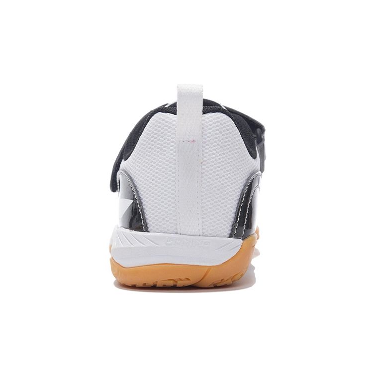 Li Ning You Ren Velcro Table Tennis Competition Training Shoes Kids Shoes Black White APTS006-2