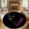 Ghostface Print Round Rug, Washable Floor Carpet, For Entryway Dorm Laundry Room Office Study, Home Decor Birthday Christmas Gift