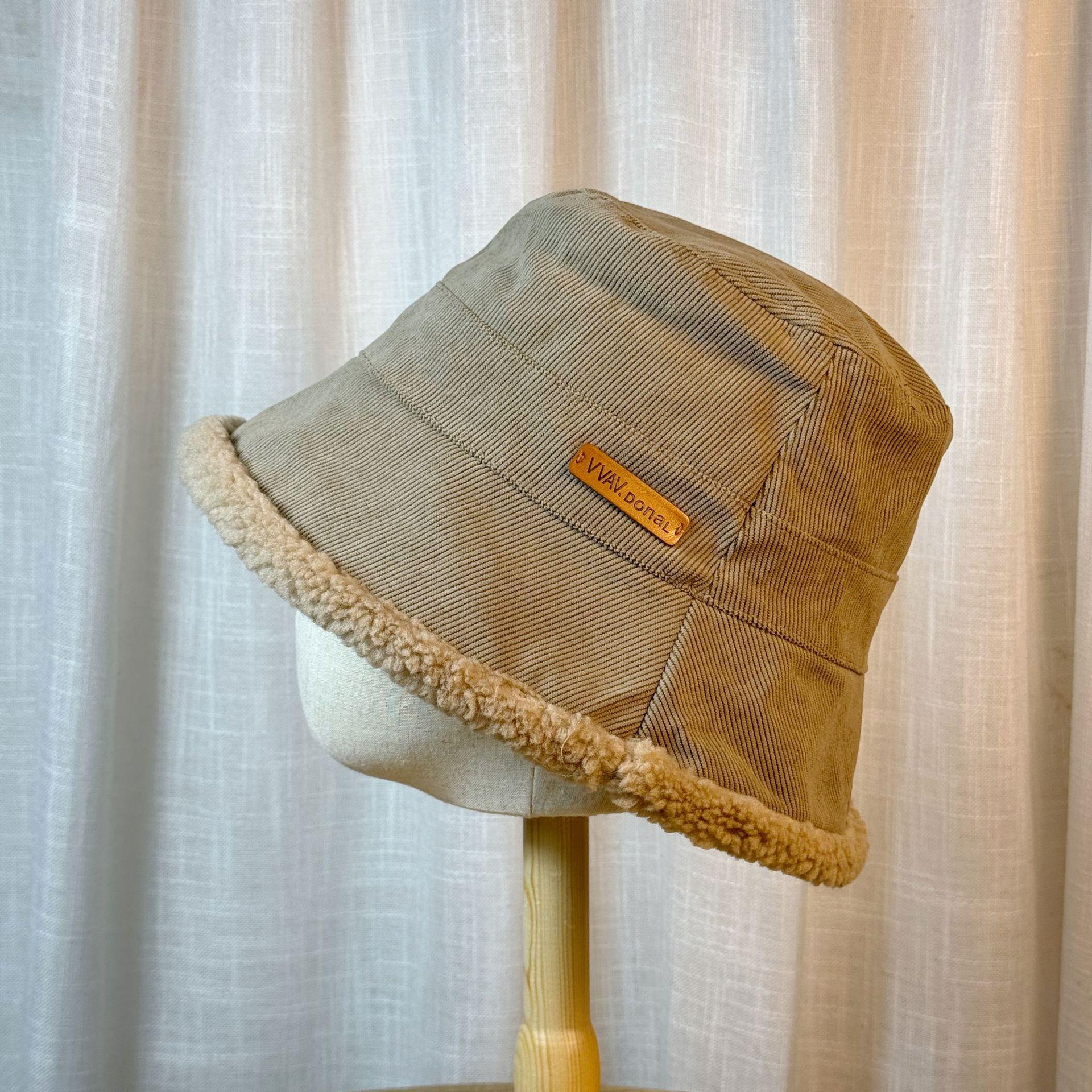 

Двусторонняя панама из овечьей шерсти, женская осенне-зимняя шляпа-ведро, утолщенная теплая ветрозащитная холодная панама one size