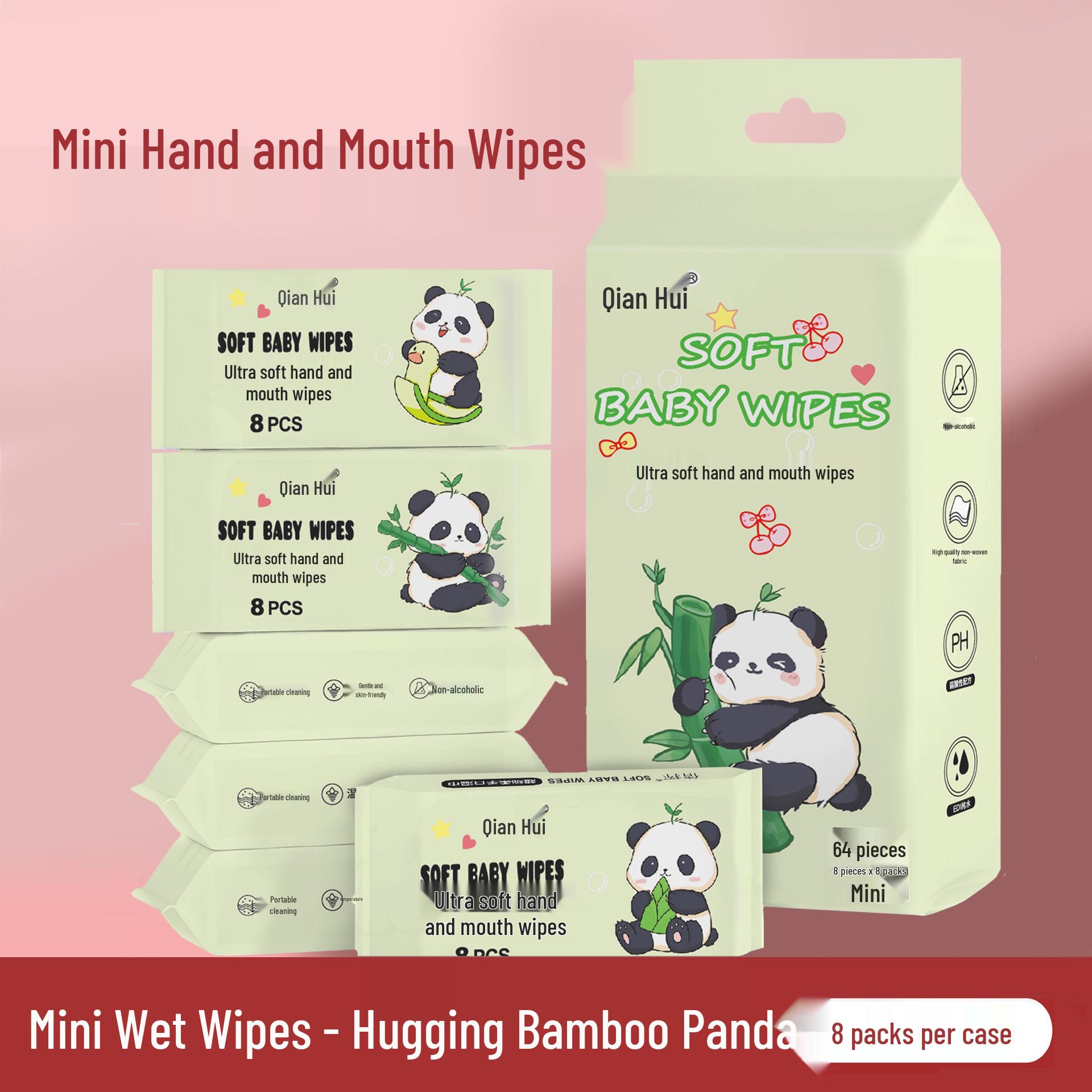 Mini Portable Hand & Mouth Baby Wet Wipes - Pull-Out Pack