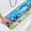Bath Mat with Drainage Holes, Anti-Slip Texture Foot Massage Mat, Food-Grade PVC Material Suction Cups Bathtub Mat