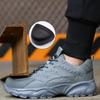 Summer Mesh Safety Shoes Men Steel Toe Sneakers Breathable Work Shoes White Lightweight Indestructible Shoes Protective Sneakers
