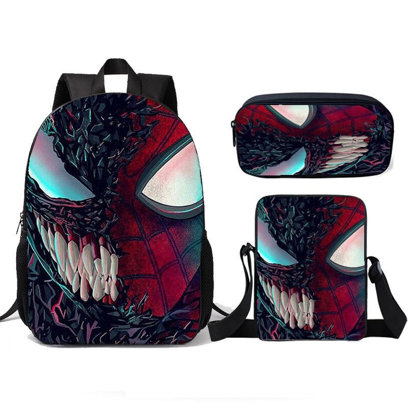 Venom Kids School Backpack Lunch Bag Pencil Case Threepiece Set For Children