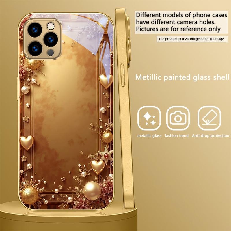 

Golden ribbon and bow For IPhone 17Pro Max 16 17 Pro 15 Pro 14 13 Plus 12 Mini 11Pro Max XR 16E 17Air Golden glass phone case iPhone Air