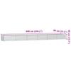 Garden Raised Bed 600x80x45 cm Galvanized Steel Silver