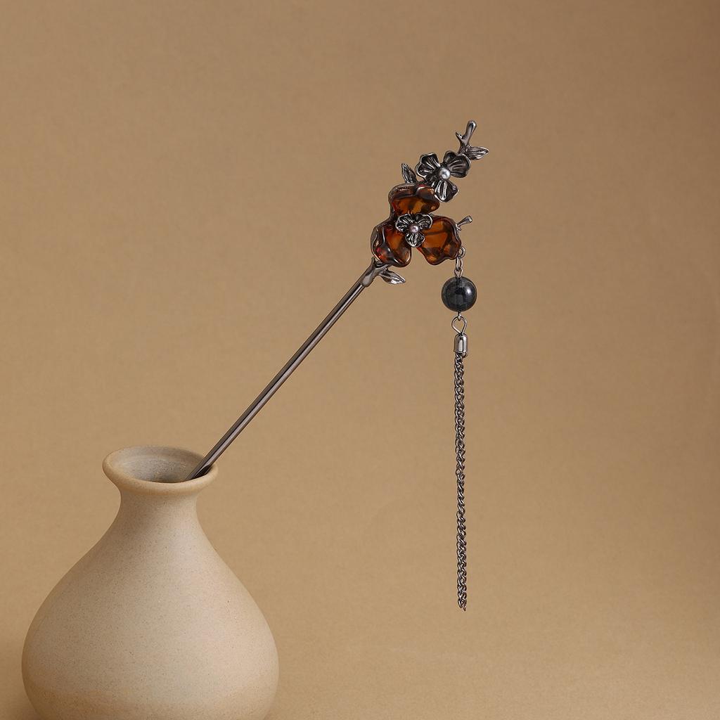 Antique Hair Accessories Women'S High-End Pearl Pendant Fringed Hairpin Hanfu Hairpin Retro Cheongsam Headdress