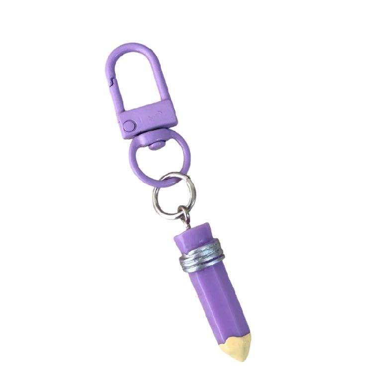 Lovely Mini Pencil Keychain Hanging Decoration For Girls Teens Lovely Style Creative Keyring Jewelry Functional