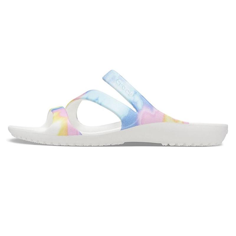 

Crocs Swiftwater Crocs Casual Multi Color Tie Dye Sandals White Women s 39-40
