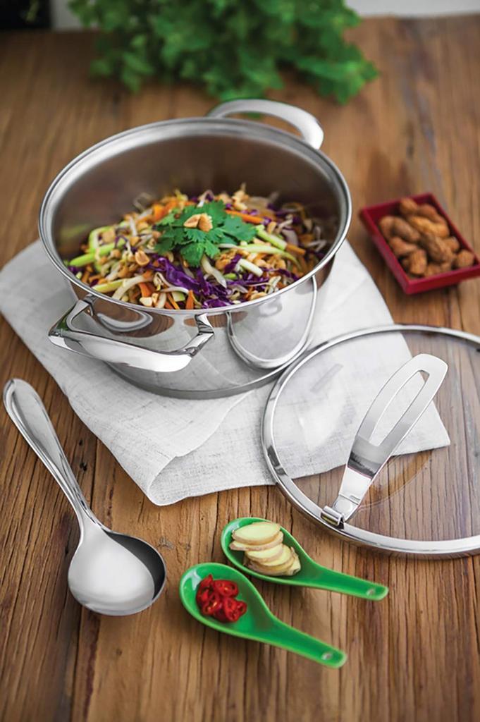 TRAMONTINA Utility Steel Kitchen Tool Set Stainless Steel Durable and Hygienic Tool Dishwasher Safe Respect for the Aged Day Housewarming Gift Made In