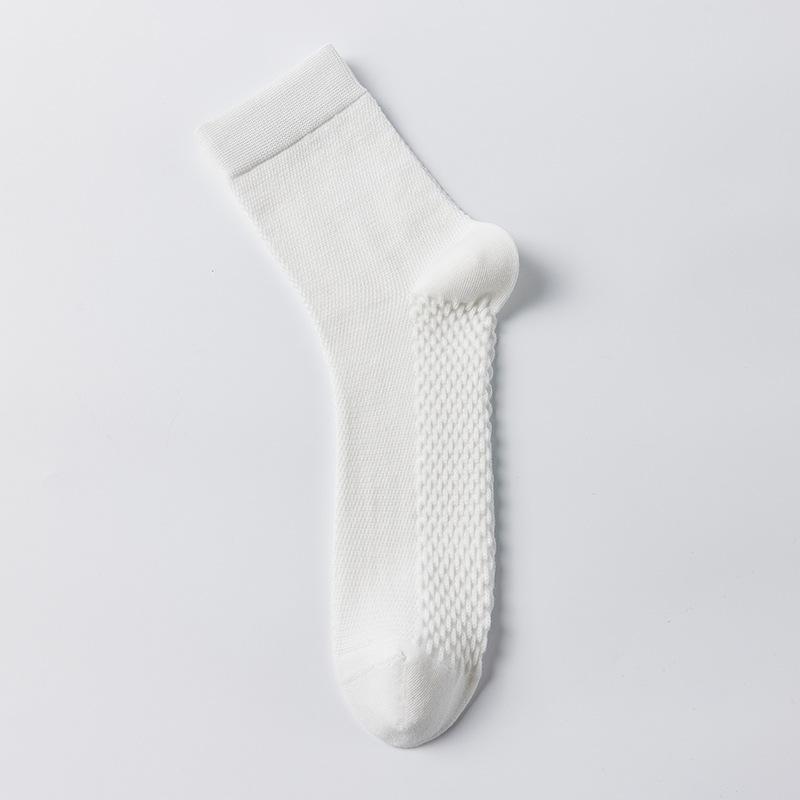 Pure Cotton Men's Anti-odor, Antibacterial, Deodorizing and Sweat-absorbing Mid-calf Socks, Summer Business, Casual and Sports Cotton Socks
