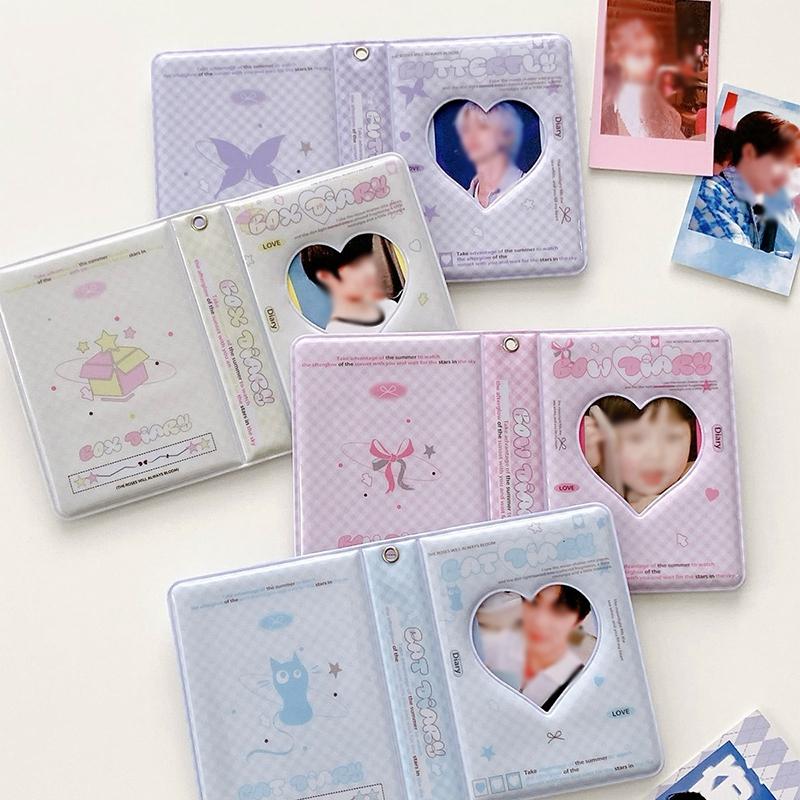 Ins Heart Hollow Out Photocard Holder 3 Inch Binder Photocards Koren Style Photo Album Idol Kpop Photocard Holder Collector Book