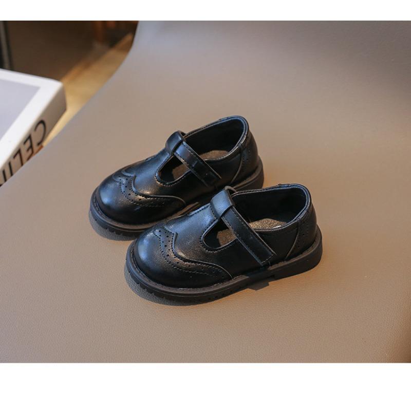Korean Fashion Versatile Casual Little Girls Princess Leather Children Shoes