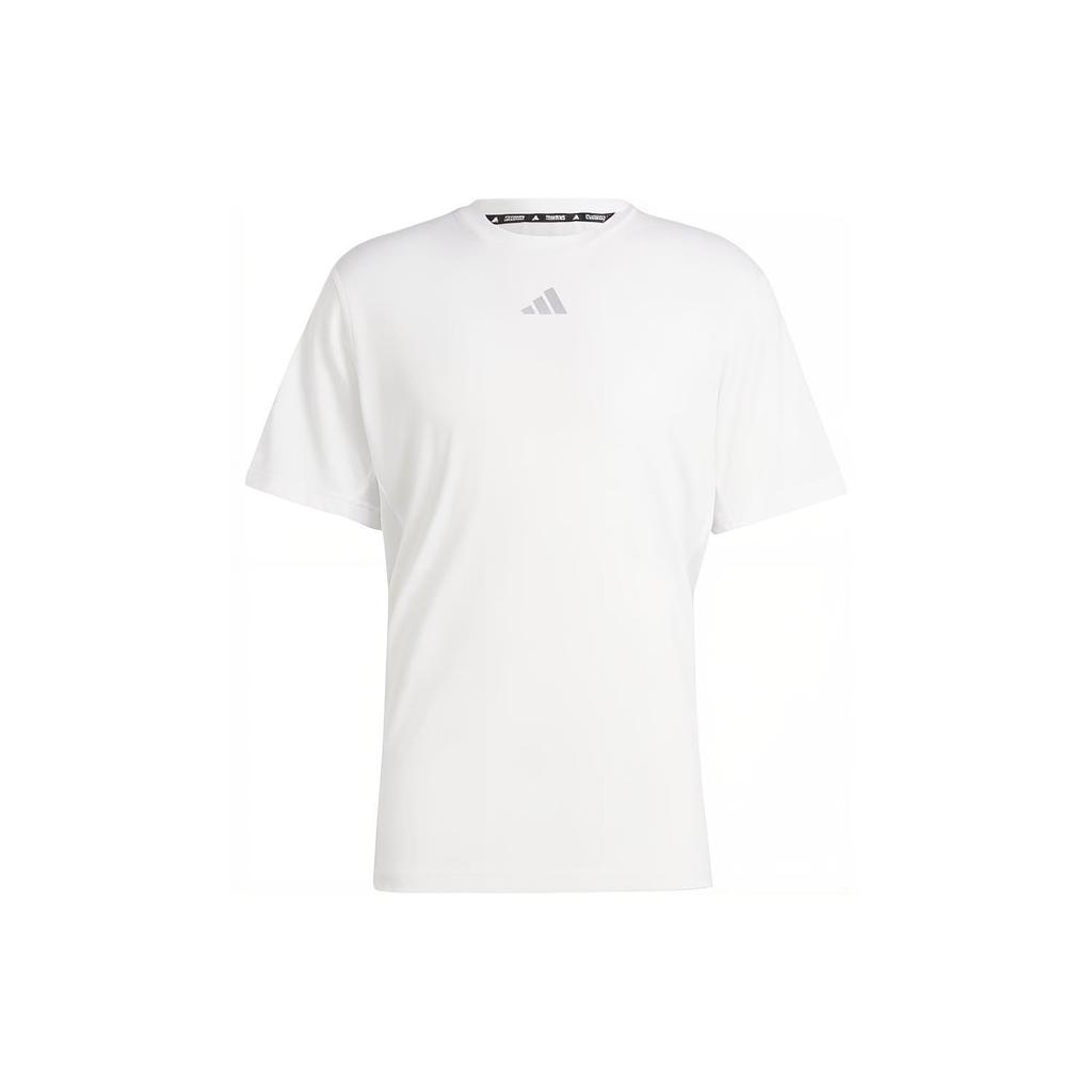 Adidas Hiit Workout 3 Stripes Tee T Shirt Men's White IS3718
