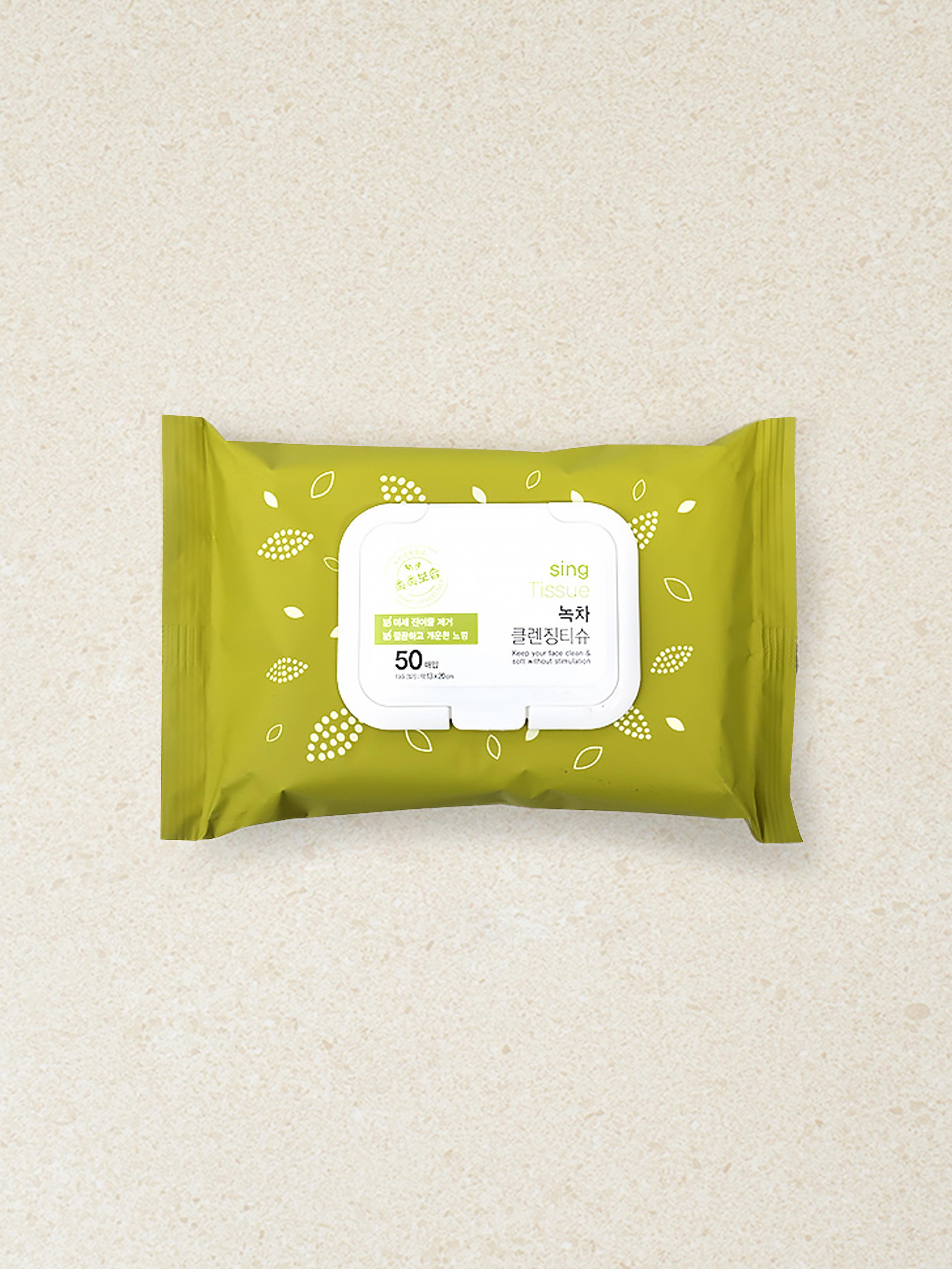 Green Tea Cleansing Tissues 50 Count 1ea