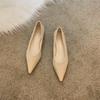 Single Shoes Women's Autumn Pointed Head Shallow Mouth Flat Sole Single Shoes Low Heel Ladyshoes Work Shoes Women