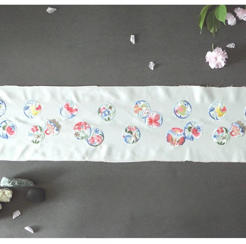 50cm chińska żakardowa haftowana wstążka tkanina retro haft taśma koronkowa lamówka Hanfu sukienka ubrania zasłony DIY akcesoria