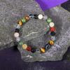 Bransoletka Bliźnięta Kamień słoneczny, Tygrysie oko, Czerwony agat, Kryształowy kwarc, Rutylowy kwarc, Cytryn, Jadeit