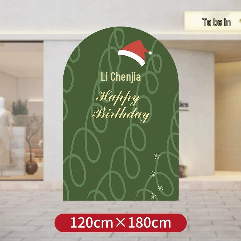 Festliche Weihnachtsszene Anordnung: Einkaufszentrum Event Dekoration mit Ballonkunst und Hintergrund