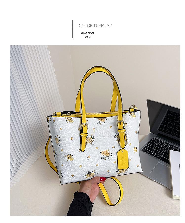 

Женская ретро-сумка-тоут с принтом вишни 2025: Сумка через плечо и кроссбоди большой вместимости