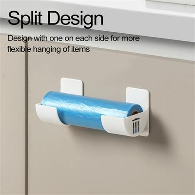 2-6PCS Wall Mounted Trash Bags Holder Garbage Bag Storage Box Organizer Plastic Bag Film Container Dispenser For Kitchen Shel