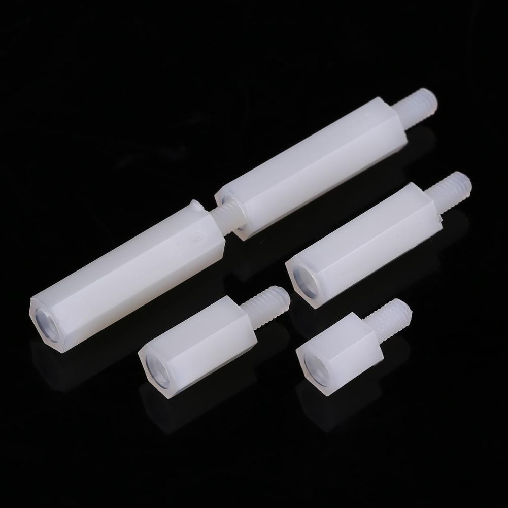 180pcs White M3 Hex Male Female Standoffs Screws Nuts Assortment Kit With Box