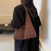 Retro Frosted Suede Underarm Bag for Women,  Autumn New Fashion Commuting High-end Versatile Shoulder Tote Bag