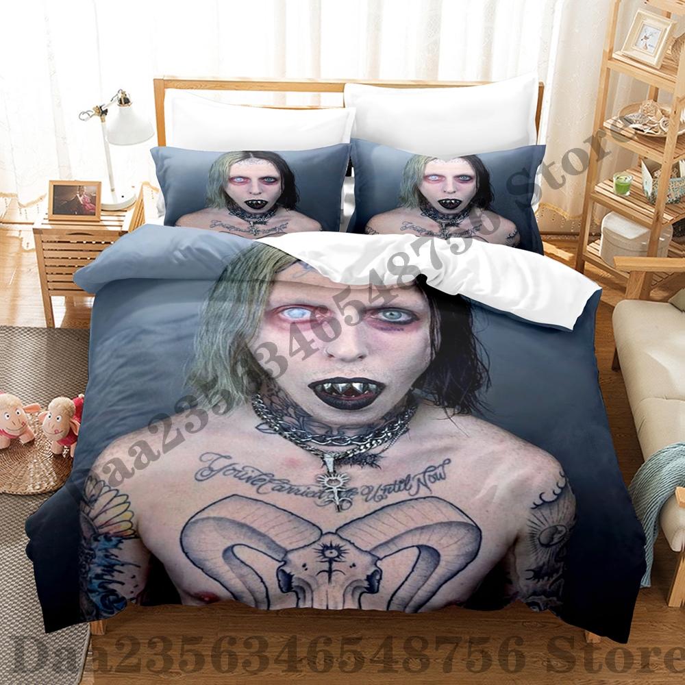 

New Ghostemane Beding Set Single Twin Ful Quen King-Sized Dimensionsd Dimensions Bed Linen Set Adult People Kid Bedrom Duvetcover Sets Anime Bed 135*200cm Eu-Single