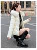 Women’s Short Hooded Windproof Thicken Warm Winter Jacket With Big Fur Collar
