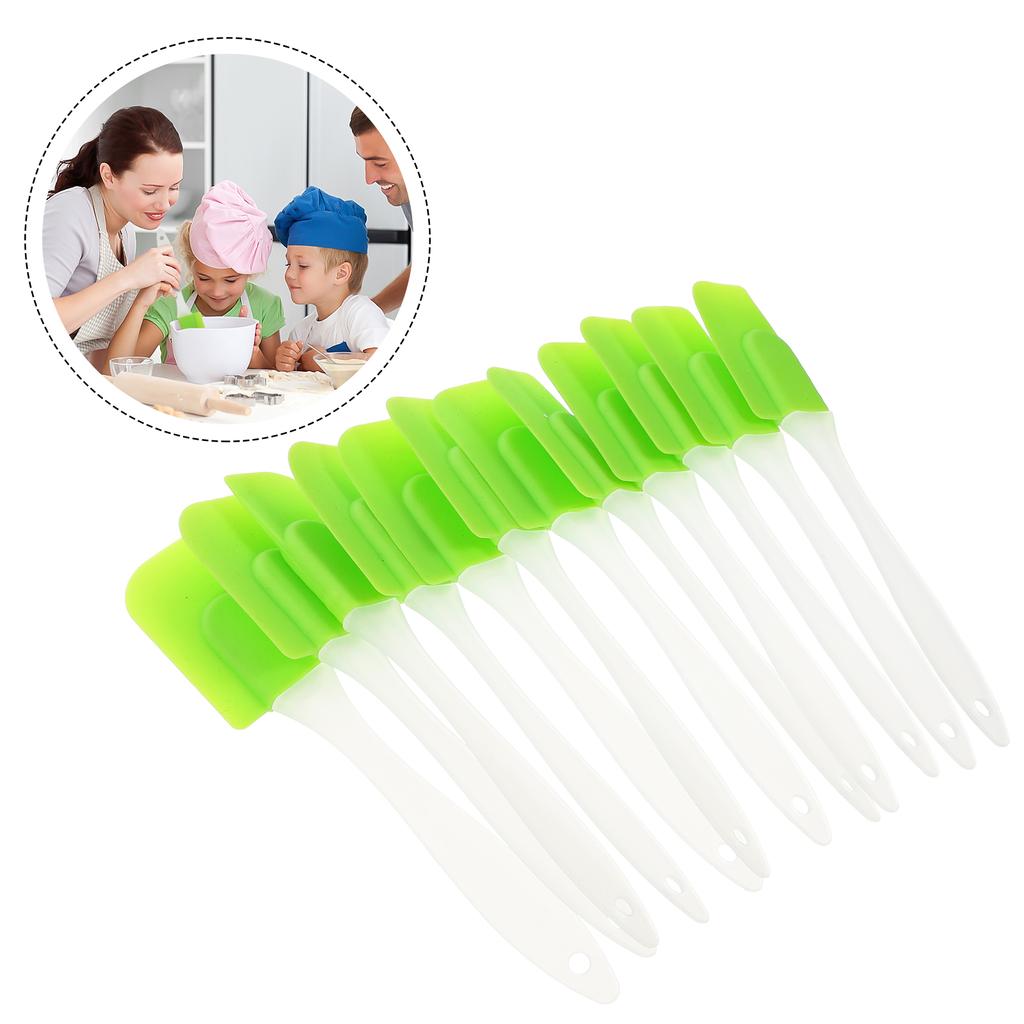 12 Pcs Silicone Spatula Scraper Kitchen Tools Tongue Baking Cake Free Shipping Wear- Scrapers Reusable for Home Butter Pancakes