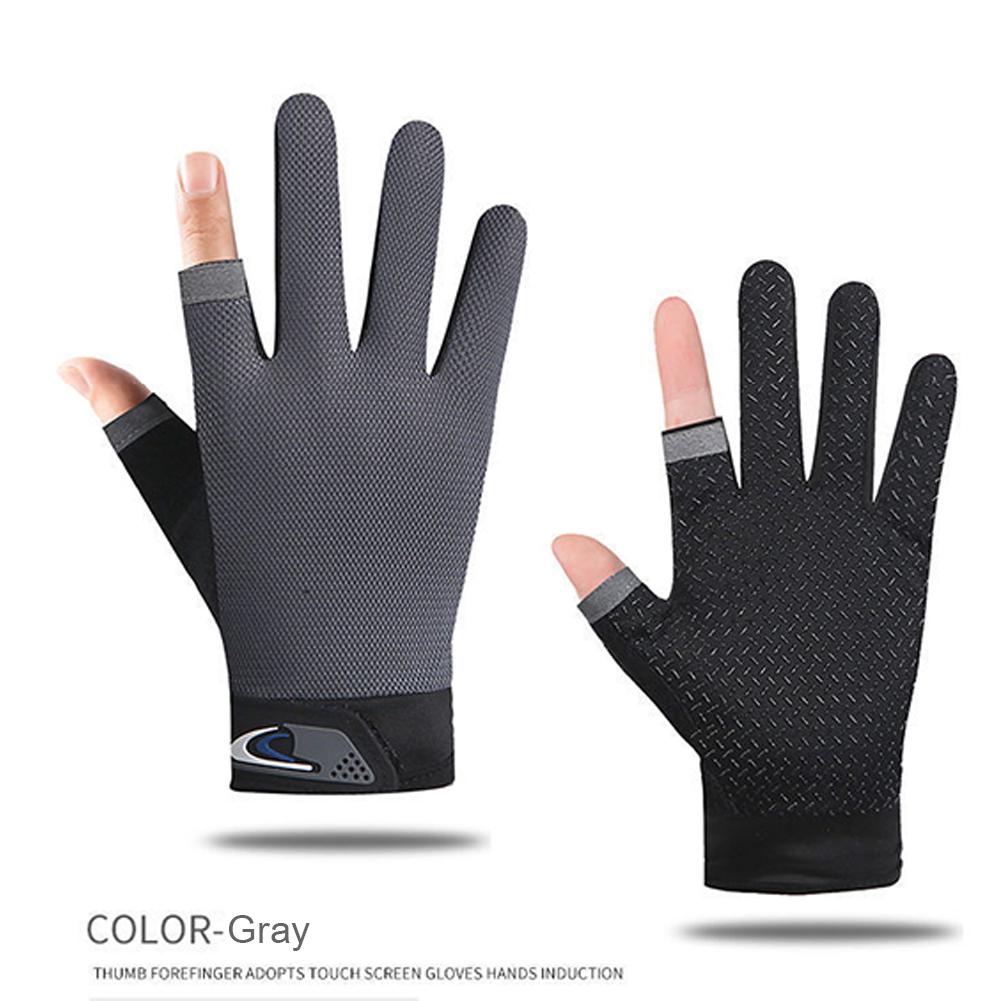Fishing Gloves Anti-slip 2 Cut Finger Breathable Sport Cycling Equipment Unisex